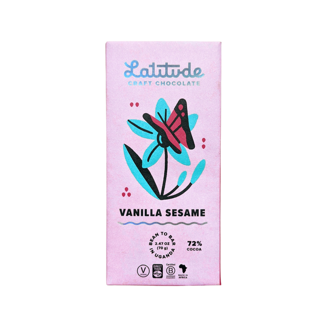 Latitude - Chocolat noir 72% à la vanille et au sésame - OUGANDA