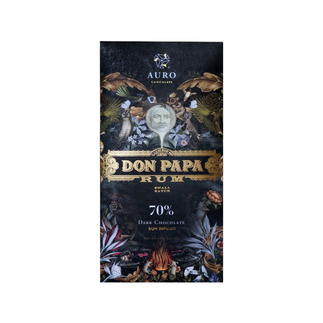 Auro - Chocolat noir 70% infusé au rhum