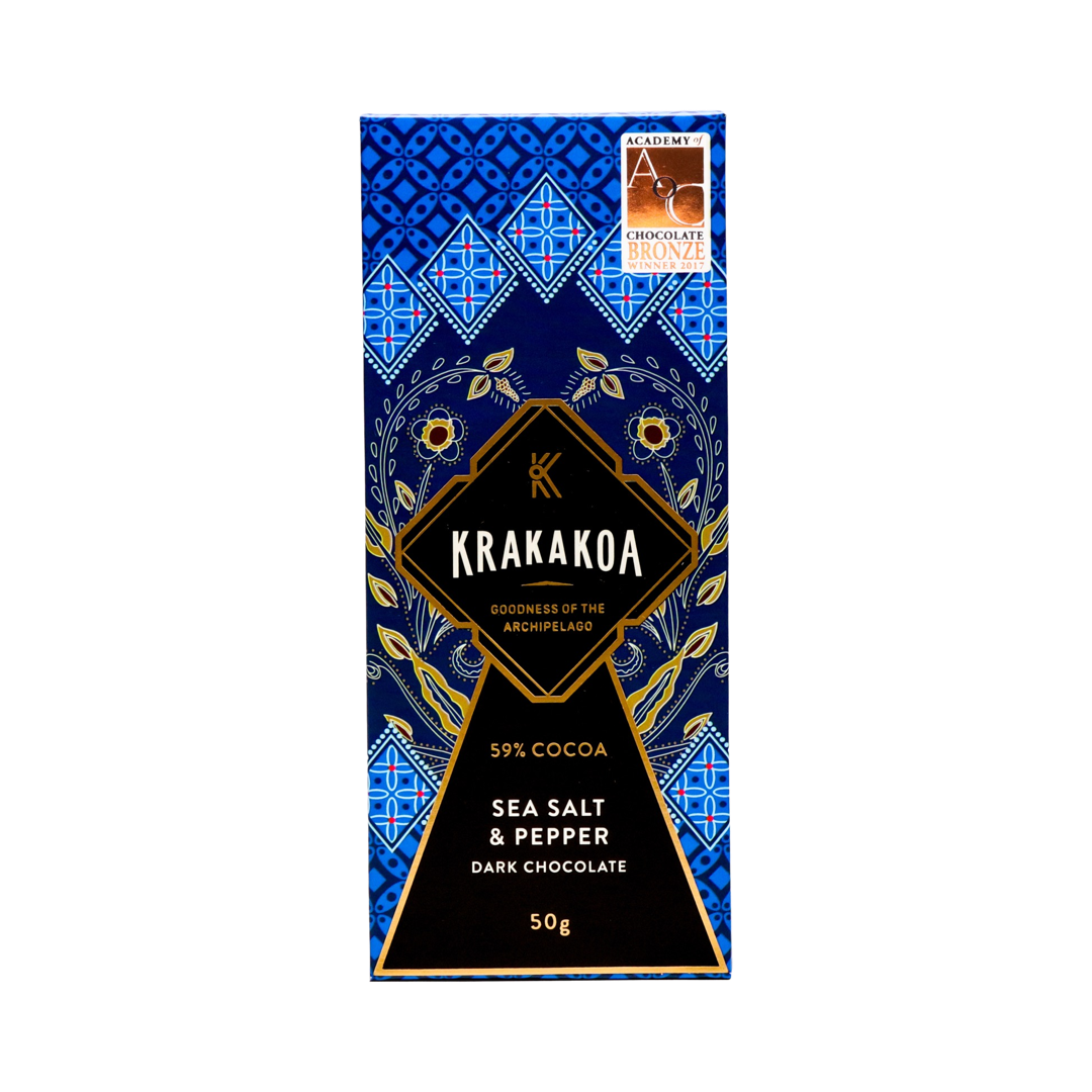Krakakoa - Chocolat noir 59% au poivre noir et au sel de mer - INDONÉSIE