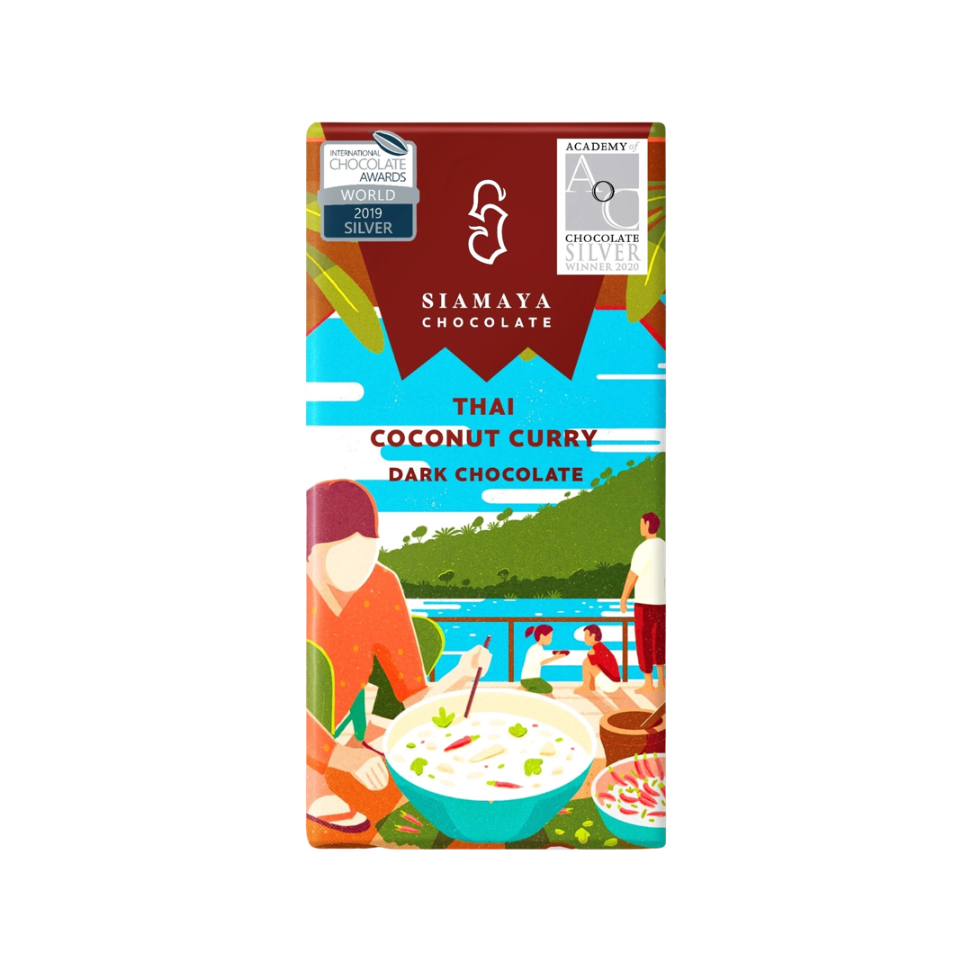 Siamaya - Chocolat noir 65% au curry thaï à la noix de coco
