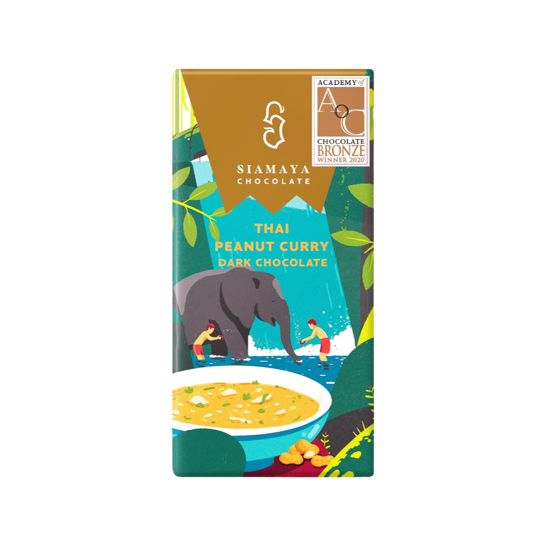 Siamaya - Chocolat noir 60% aux cacahuètes et curry
