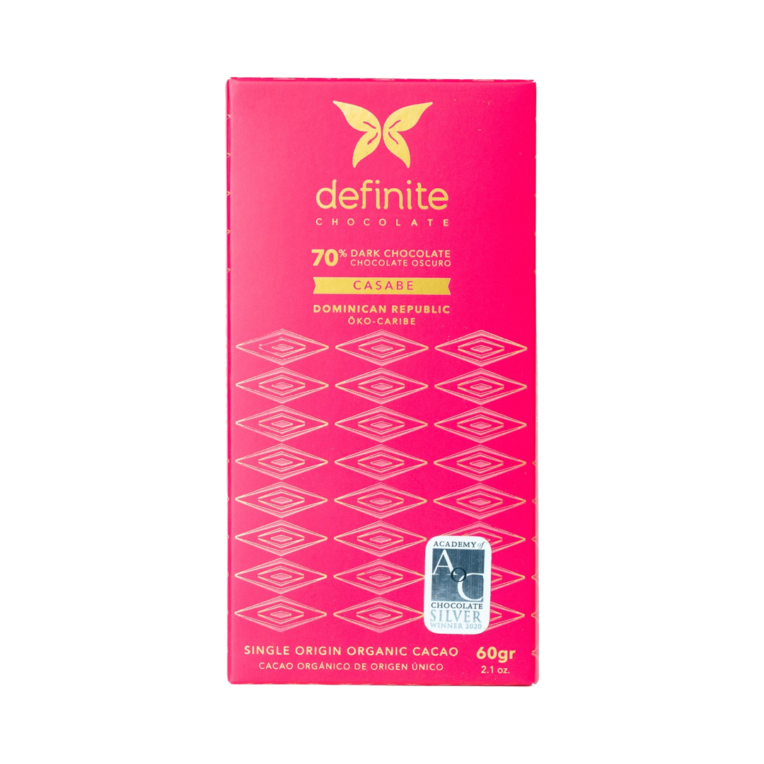 Definite - Chocolat noir 70% Öko-Caribe au manioc - RÉPUBLIQUE DOMINICAINE