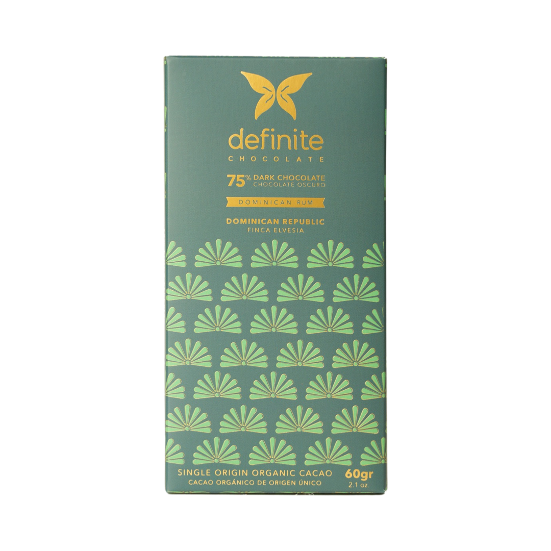 Definite - Chocolat noir 75% Finca Elvesia au rhum - RÉPUBLIQUE DOMINICAINE