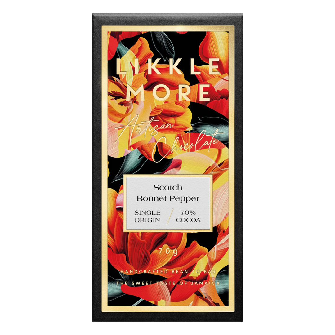 Likklemore - Chocolat noir 70% au piment Scotch Bonnet - JAMAÏQUE