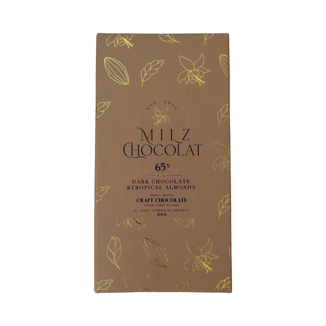 Milz - Chocolat noir 65% aux amandes tropicales - RÉPUBLIQUE DOMINICAINE