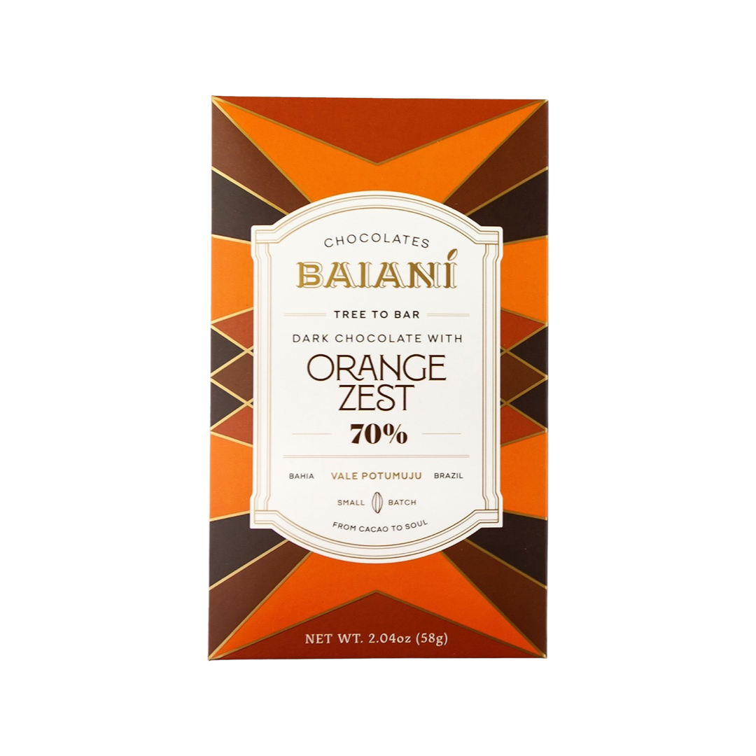 Baianí - Chocolat noir 70% au zeste d'orange