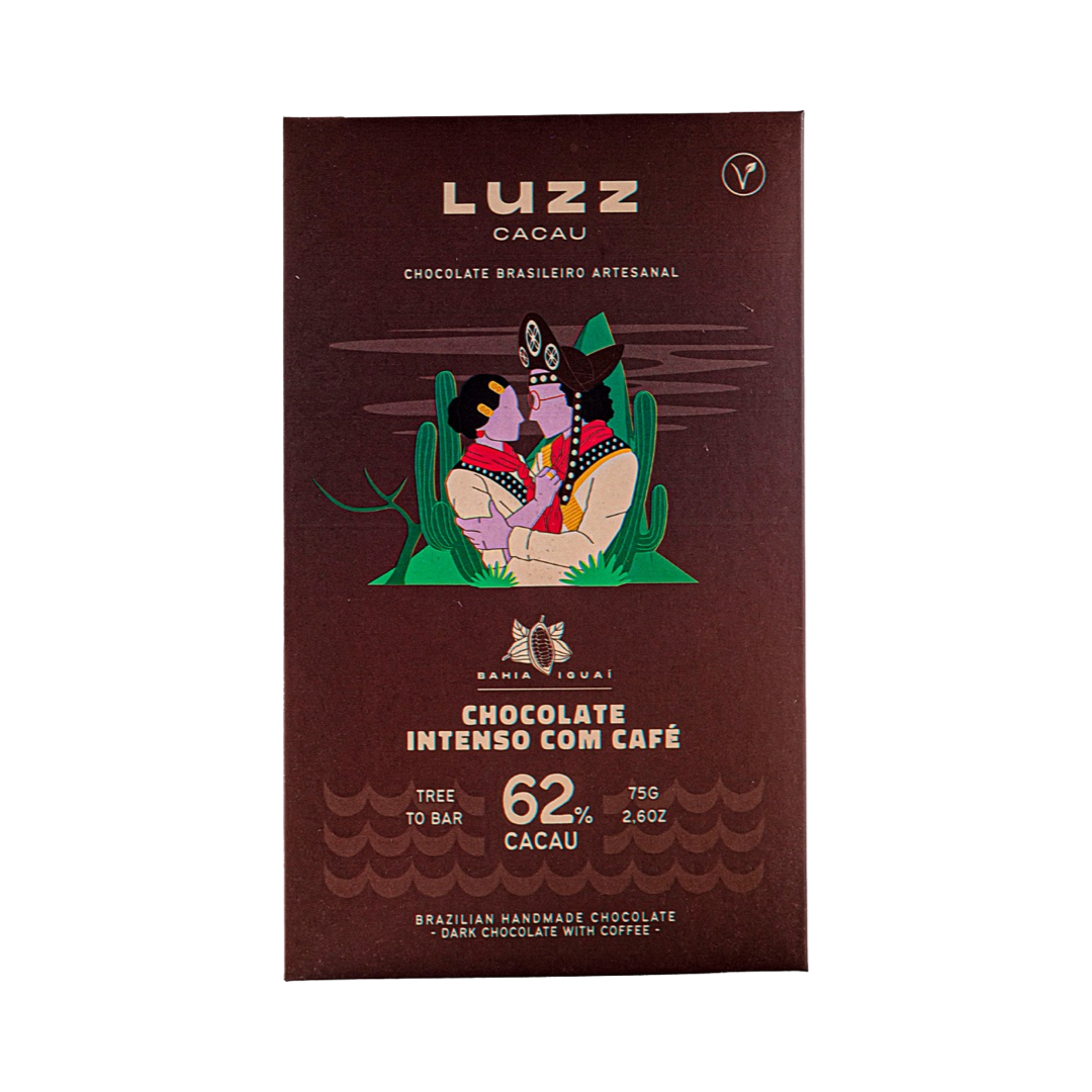 Luzz Cacau - Chocolat noir 62% au café - BRESIL