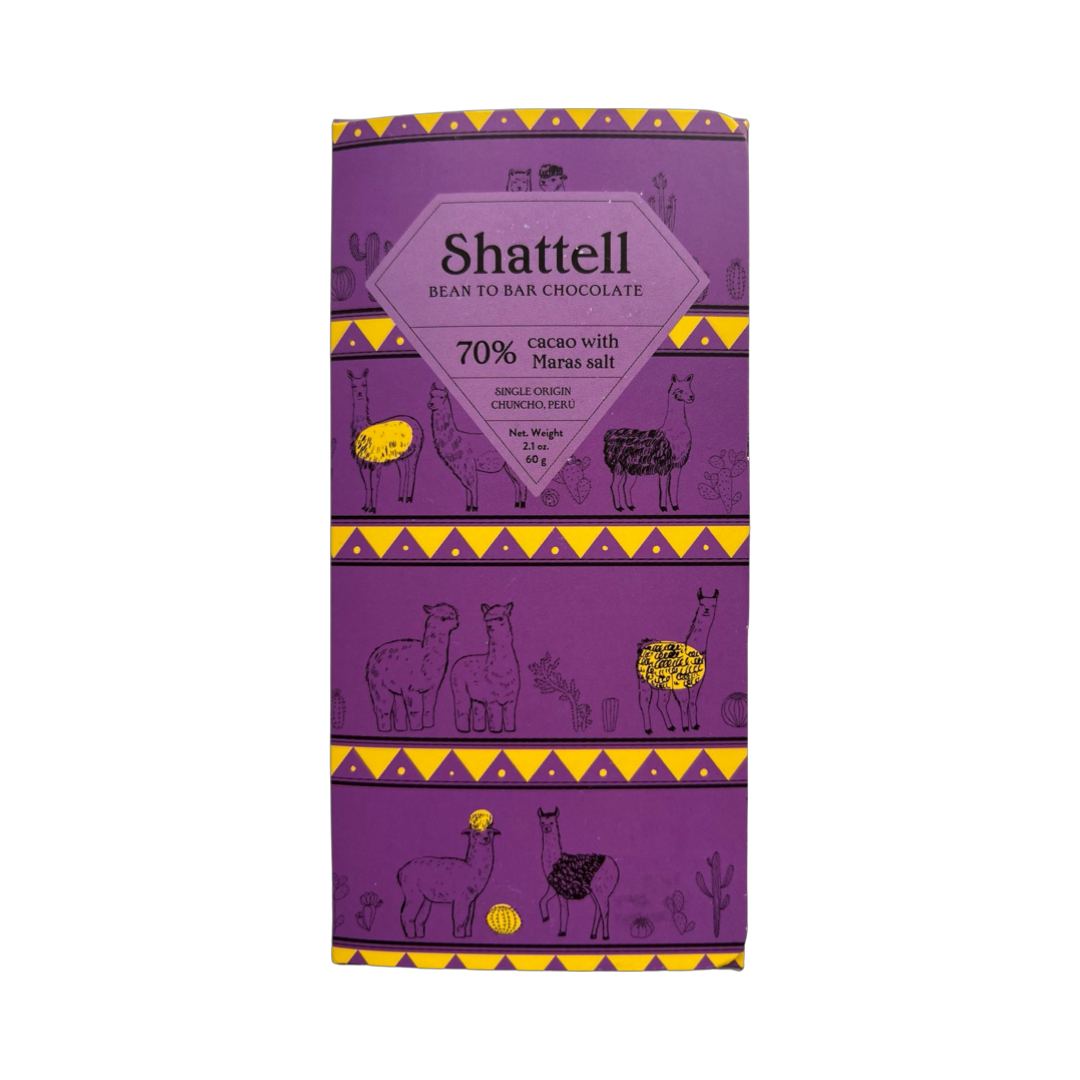 Shattell - Chocolat noir 70% Chuncho au sel rose de Maras - PÉROU