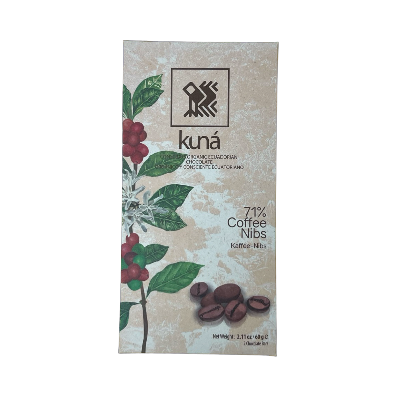 Kuná - Chocolat noir 71% aux grains de café - EQUATEUR