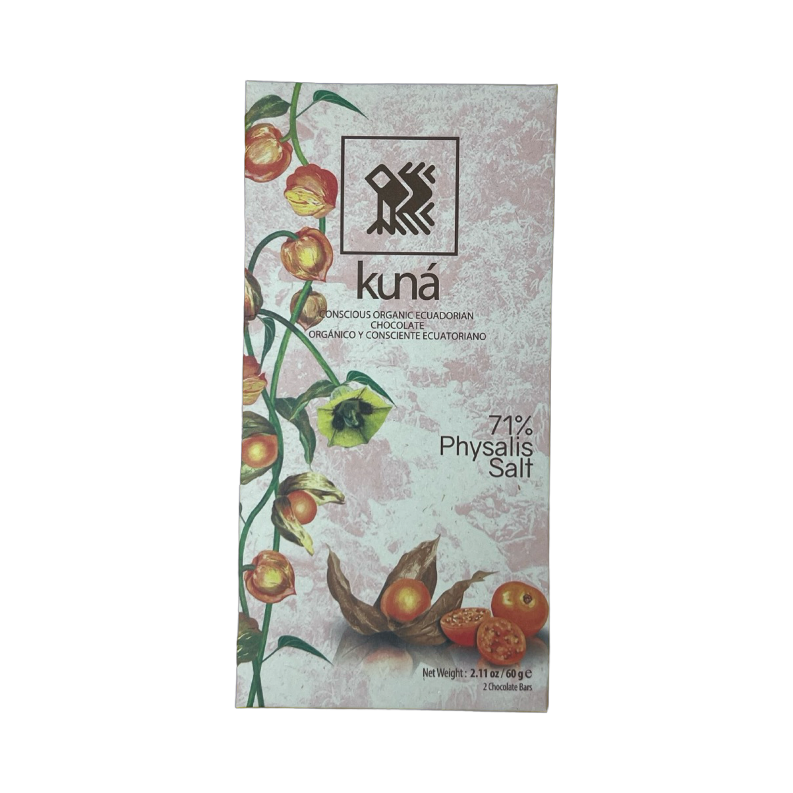 Kuná - Chocolat noir 71% aux physalis et sel marin - EQUATEUR